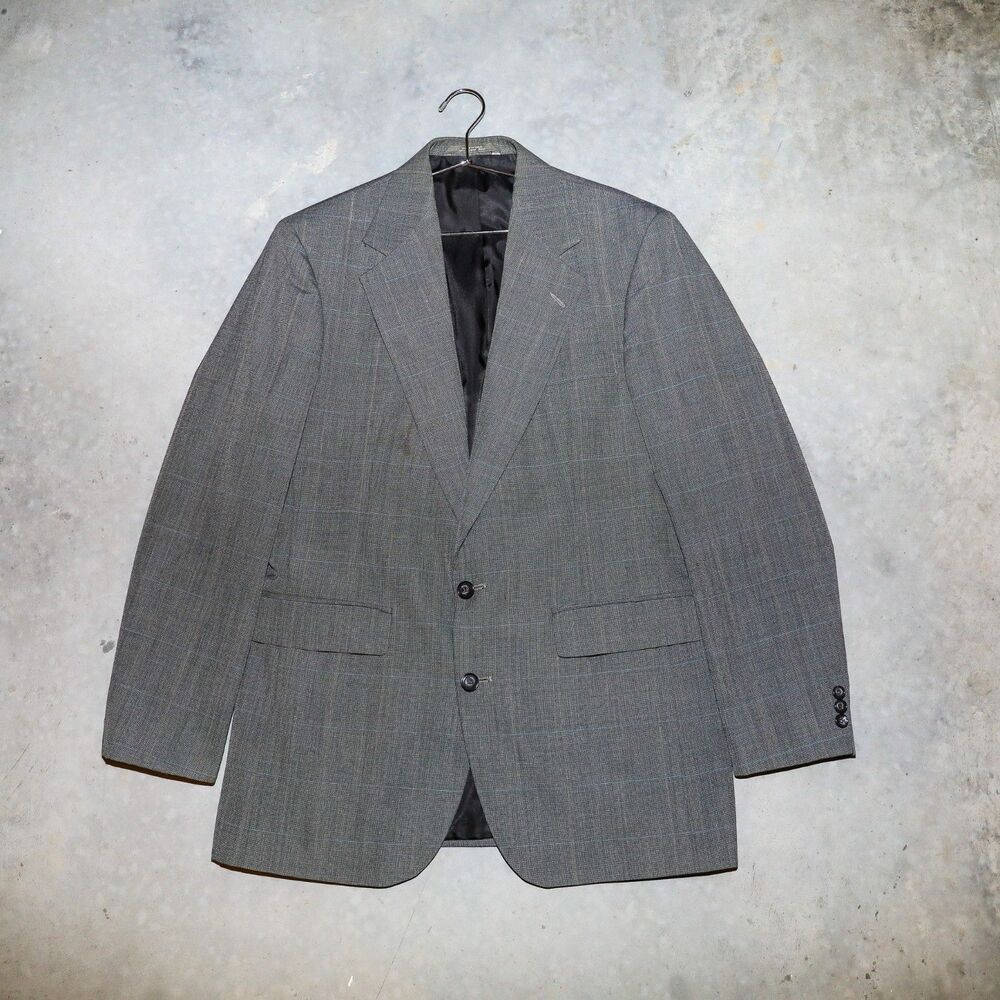Haggar‎ Gray Suit Jacket Tailored Mens Blazer Sports Dress Jacket Size 44R